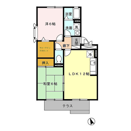 セジュール未来　Bの間取り