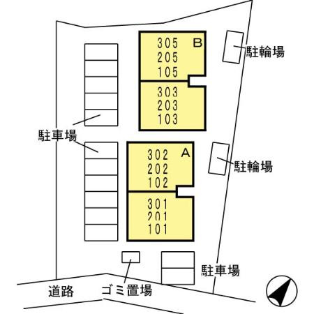 セジュール未来　Bの区画図