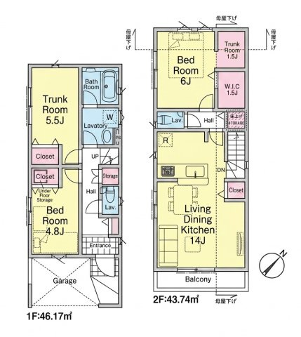 【間取り】 | 練馬区平和台1丁目　新築分譲住宅　全3棟（成増店） | ※図面と現況が異なる場合は現況優先となります。
