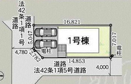 平塚市山下１丁目　 新築戸建　の区画図