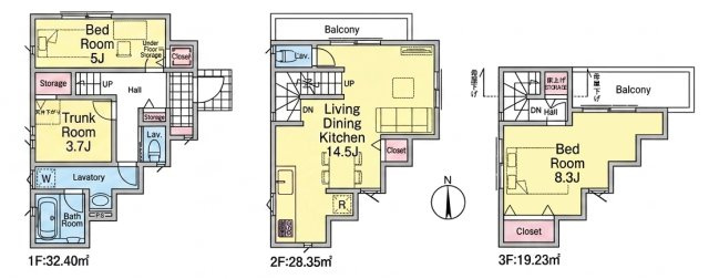 【間取り】 | 練馬区平和台1丁目　新築分譲住宅　全3棟（成増店） | ※図面と現況が異なる場合は現況優先となります。
