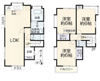 【間取り】 | 南大谷1丁目　一戸建て♪ | 間取り図