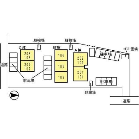 ハレアカラ　Ａ棟の区画図