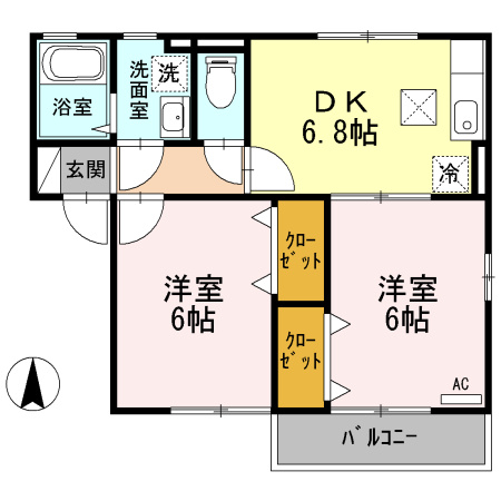 【間取り】 | リビングタウン観音寺A棟