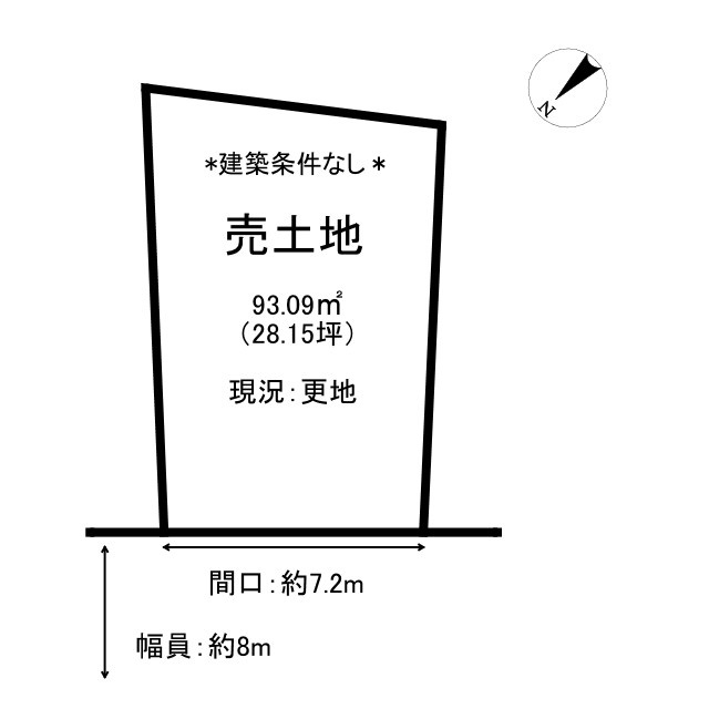 鳥取市材木町土地の土地図