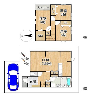 【間取り】 | 衣笠赤阪町貸家