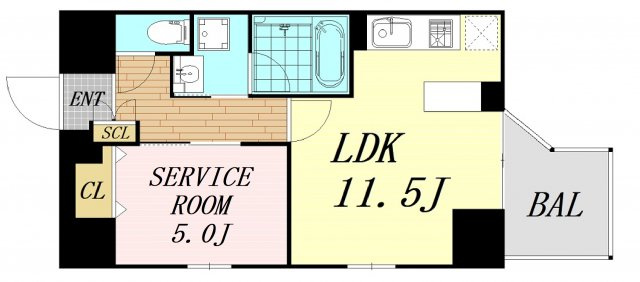 プレジオ本町　仲介手数料無料の間取り