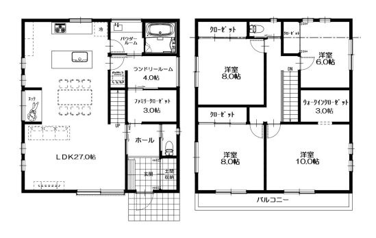 【参考プラン】 | 東久留米市金山町２丁目　売地　B区画 | 4LDK・建物面積149.04ｍ2・収納豊富！