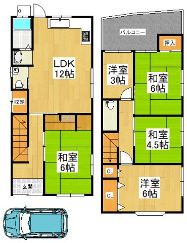 【間取り】 | 堺市中区辻之戸建