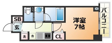 アスヴェル神戸ハーバーサイドの間取り
