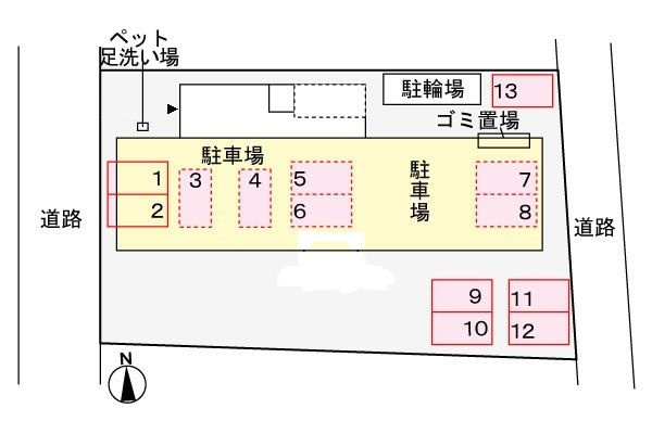 ベルフィオーレ千代田の駐車場