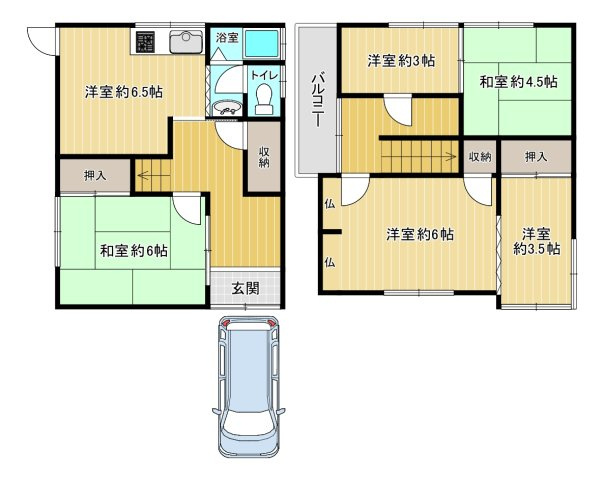 高東町1丁目の間取り|閑静な住宅地