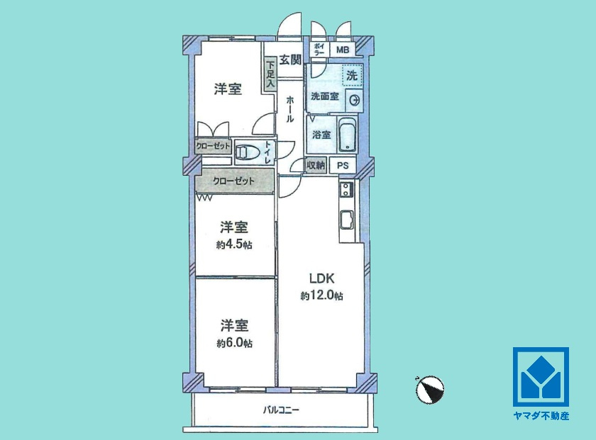 シーアイマンション夙川広田の間取り|3LDK、専有面積66.08平米、バルコニー面積7.84平米、11階建て8階部分。2022年6月リフォーム済の大変綺麗なお部屋です。