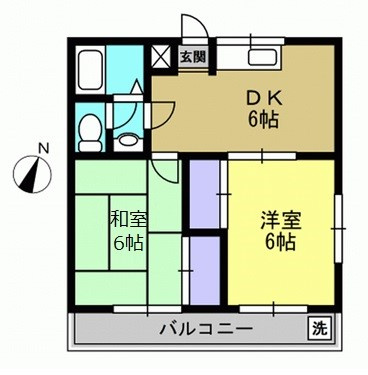 南向き最上階の２階角部屋３面採光で陽当り眺望風通し良好です♪