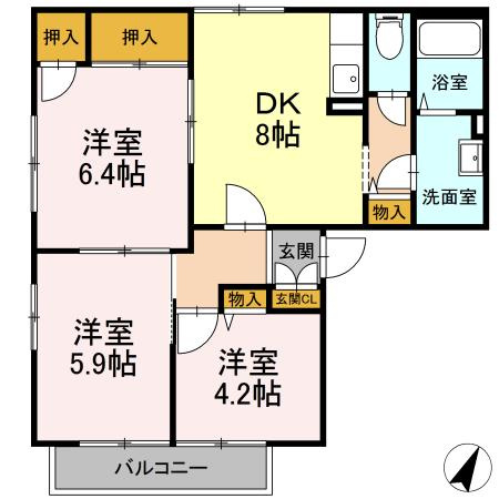 エクセル岸の間取り