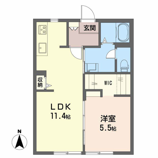 【間取り】 | フレグランス広畑　B