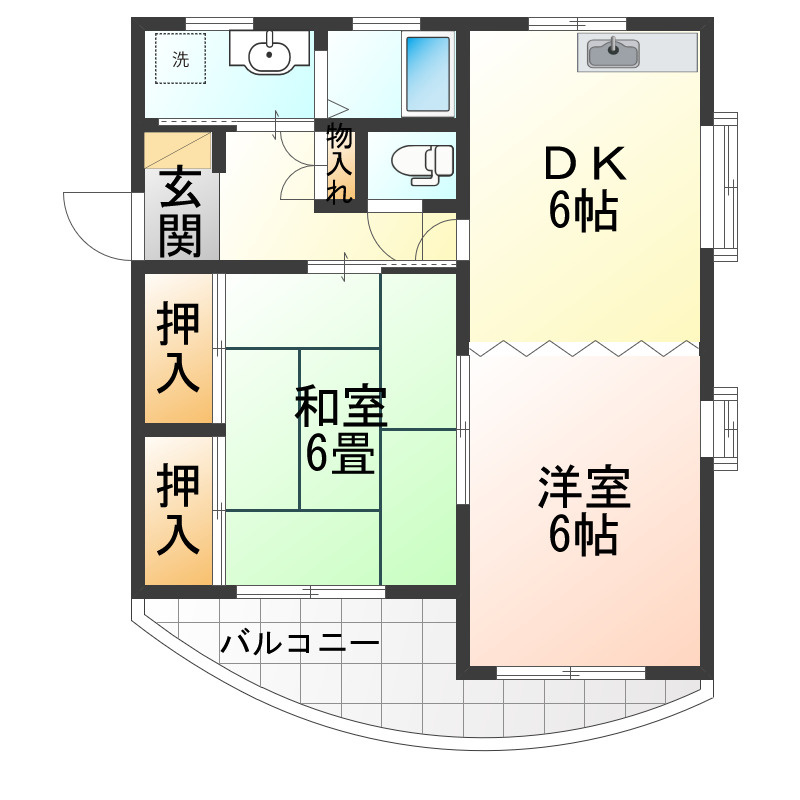 シャルム小白川Cの間取り