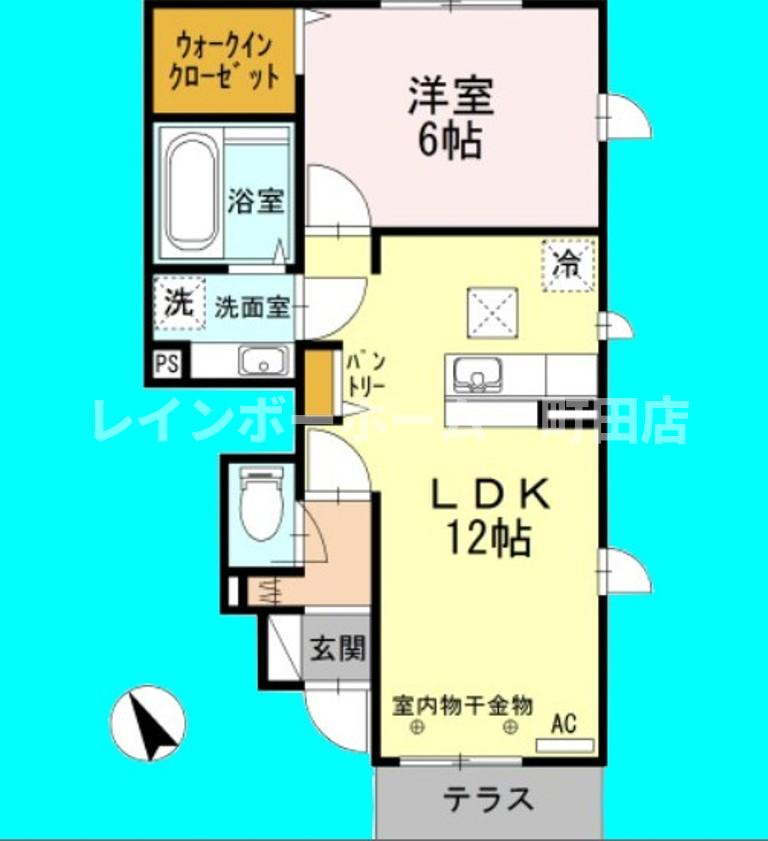 グリーンフィールド※初期費用分割あと払いサービス利用可能物件の間取り