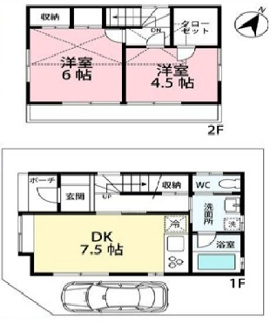 【間取り】 | 貸家　新座市西堀