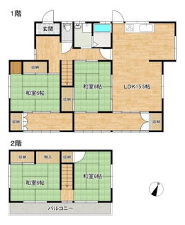 【間取り】 | 石岡市茨城２丁目　土地建物