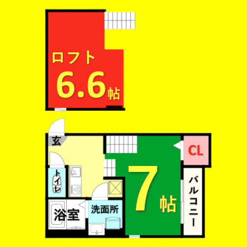 ハーモニーテラス柳堀　名古屋市賃貸　仲介手数料無料の間取り
