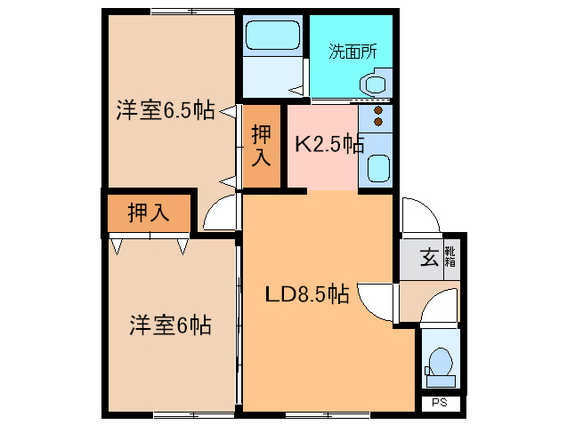グランドールB館の間取り