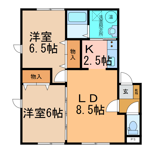 グランドールA館の間取り