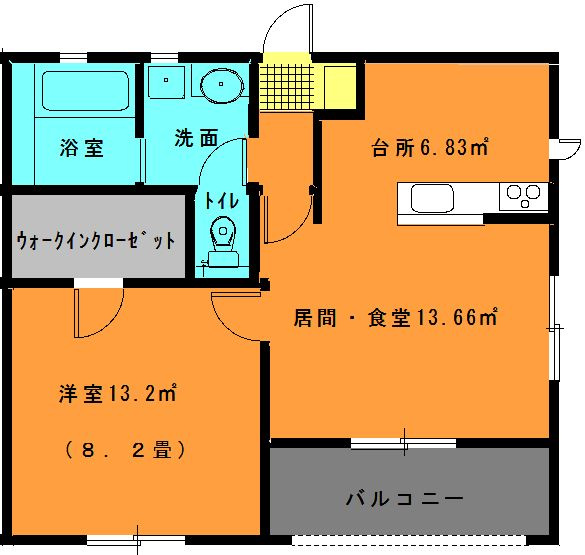 ハウス櫛原の間取り|使い勝手の良い間取りです♪