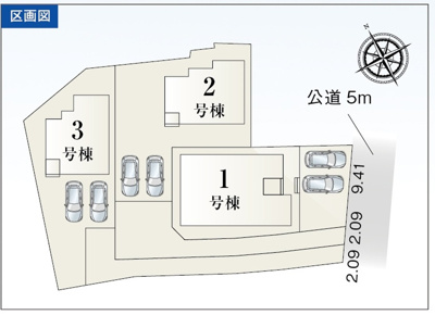 【区画図】 | 駿東郡小山町菅沼 新築一戸建て 3号棟 | 3号棟の区画図です