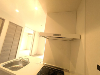 すっきりとしたレンジフード