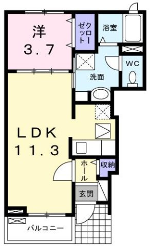 ジョンドール・Ｗの間取り