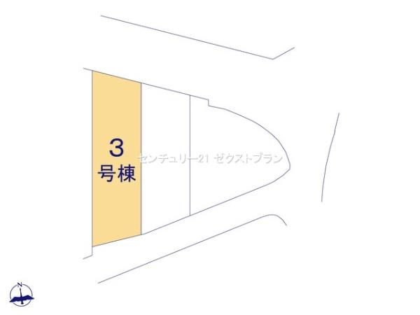 高崎市下中居町2期3棟 3号棟の区画図|区画図