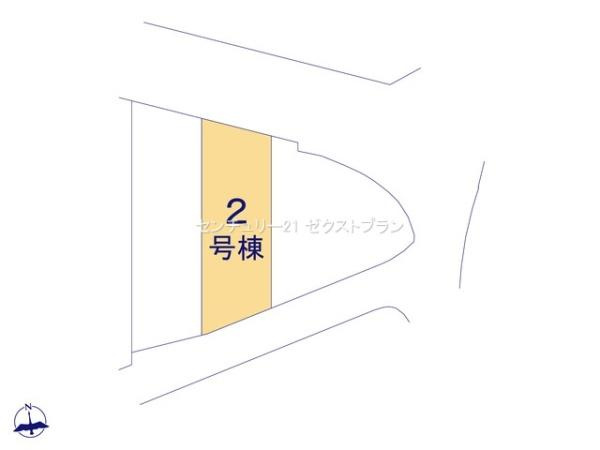 高崎市下中居町2期3棟 2号棟の区画図|区画図