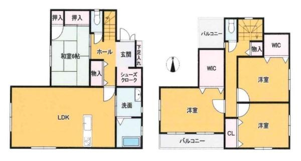 大和高田市春日町１丁目　一戸建の間取り