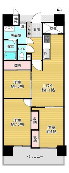 【間取り】 | シャトーサンパークスクエア