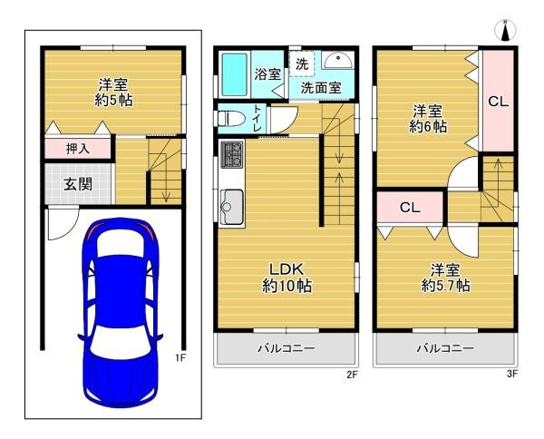 【間取り】 | 守口市東町2丁目　中古戸建