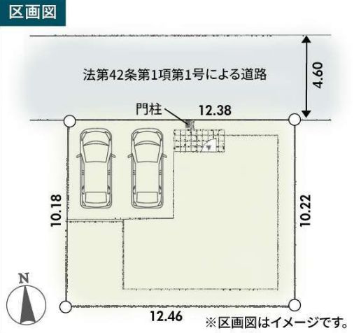 座間市入谷東3丁目新築戸建て　第4-1号棟の区画図|配置図「座間市入谷東3丁目新築戸建て　１号棟」