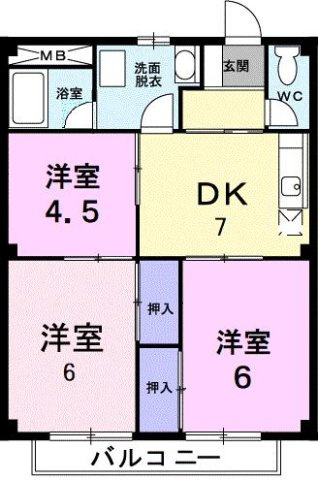 レピュートおんつかの間取り