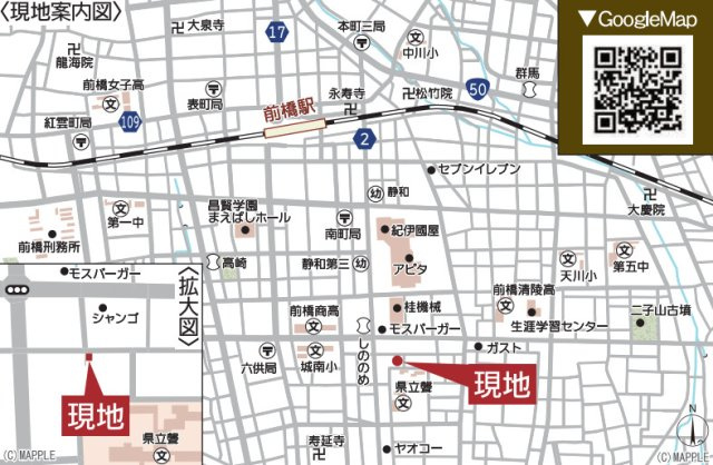【新築】前橋市天川原町1丁目1期　限定１棟　リナージュ　新築建売の地図