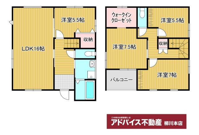 柳川市吉原の新築一戸建の間取り