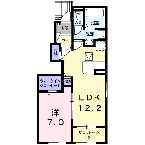 フリーデ　越生の間取り