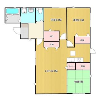 【間取り】 | 鶯が丘戸建貸家　A棟