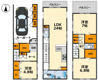 【間取り】 | 篠原中町5丁目新築戸建