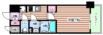【間取り】 | アドバンス西梅田グルーブ