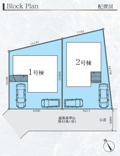 藤沢市本藤沢３期　新築戸建　全２棟2号棟の区画図
