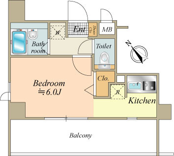 ☆南西角部屋のワンルーム住戸☆