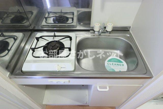 サンテミリオン渋谷道玄坂【おとり物件なし】#学生・社会人にオススメ！初期費用分割払いOK！のキッチン|1口ガスコンロ