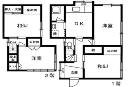 志木市本町三丁目 戸建の間取り
