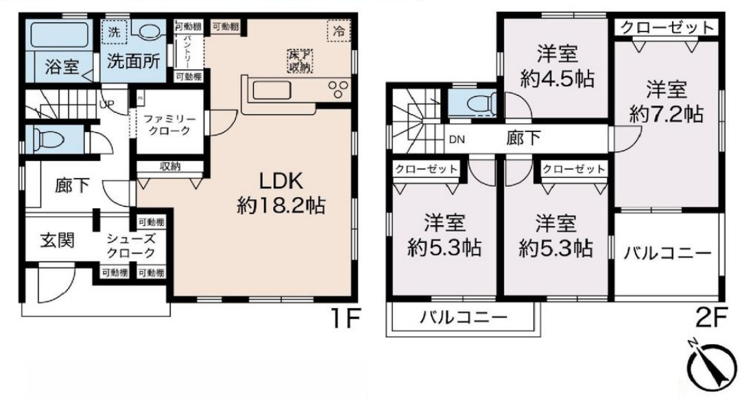 泉区下和泉3丁目 新築戸建 5480万円の間取り