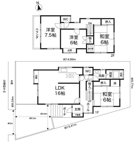 南別府3丁目一戸建の間取り